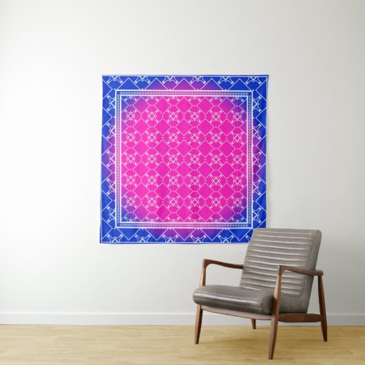 Design with abstract hand drawn geometric pattern  wandteppich (Beispiel (Horizontal))
