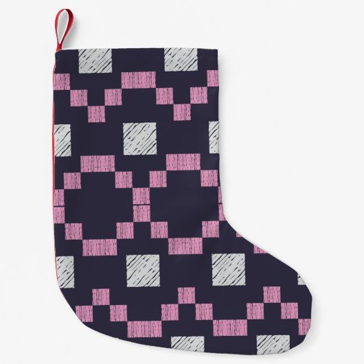 Design with manual hatching. Ethnic boho ornament. Kleiner Weihnachtsstrumpf (Vorderseite)