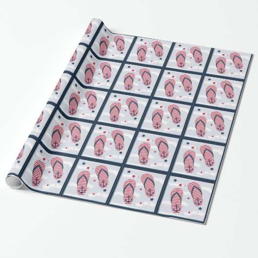 Design-Wrap für Niedliche Flip-Flops Geschenkpapier (Ungerollt)