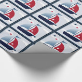 Design-Wrap für Niedliche Segelboote Geschenkpapier (Ecke)