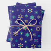 Design-Wrapping Paper-Set für blaujüdische Sterne Geschenkpapier Set (Beispiel)