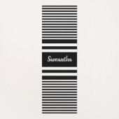 Design-Yoga-Mat in Schwarzweiß-Streifen Yogamatte (Vorderseite)