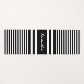 Design-Yoga-Mat in Schwarzweiß-Streifen Yogamatte (Vorderseite (Horizontal))