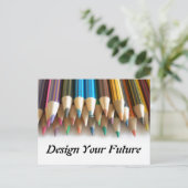 Design Your Future Postkarte (Stehend Vorderseite)