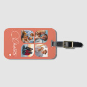 Design Your Own 4 Photo Personalized Name Gepäckanhänger (Vorderseite (Horizontal))