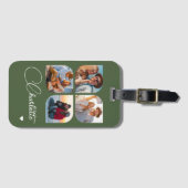 Design Your Own 4 Photo Personalized Name Gepäckanhänger (Vorderseite (Horizontal))