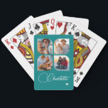 Design Your Own 4 Photo Personalized Name Spielkarten<br><div class="desc">Unleash your creativity with our Design Your Own 4 Photo Personalized Name Poker Cards! These custom playing cards allow you to upload and showcase four of your favorite photos, making game night even more special and memorable. Perfect for poker enthusiasts, family gatherings, or as a unique gift for any occasion,...</div>