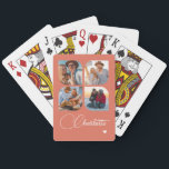 Design Your Own 4 Photo Personalized Name Spielkarten<br><div class="desc">Unleash your creativity with our Design Your Own 4 Photo Personalized Name Poker Cards! These custom playing cards allow you to upload and showcase four of your favorite photos, making game night even more special and memorable. Perfect for poker enthusiasts, family gatherings, or as a unique gift for any occasion,...</div>