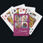 Design Your Own 4 Photo Personalized Name Spielkarten<br><div class="desc">Unleash your creativity with our Design Your Own 4 Photo Personalized Name Poker Cards! These custom playing cards allow you to upload and showcase four of your favorite photos, making game night even more special and memorable. Perfect for poker enthusiasts, family gatherings, or as a unique gift for any occasion,...</div>