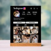 Design Your Own 7 Photo Collage Acrylschild (Neutral)