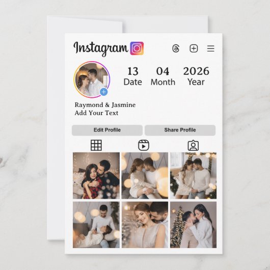 Design Your Own 7 Photo Collage Dankeskarte (Vorderseite)