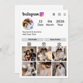 Design Your Own 7 Photo Collage Dankeskarte (Vorne/Hinten)