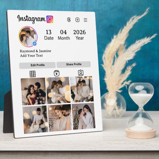 Design Your Own 7 Photo Collage Fotoplatte (Seite)