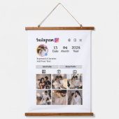 Design Your Own 7 Photo Collage Wandteppich Mit Holzrahmen (Vorderseite)