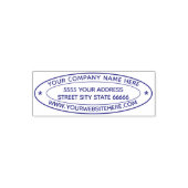 Design Your Own Address Oval Stamp Template Permastempel (Design)