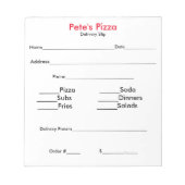 "Design-Your-Own"-Auftragsformulare Notizblock (Vorderseite)