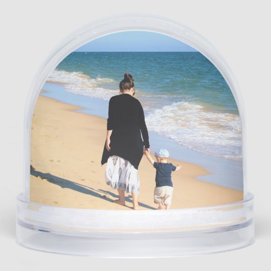 Design Your Own Custom Photo Snow Globe Schneekugeln (Vorderseite)