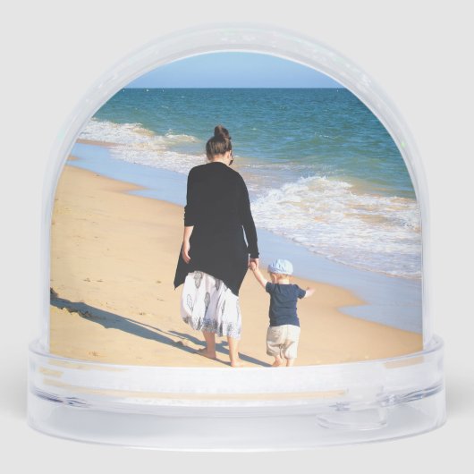 Design Your Own Custom Photo Snow Globe Schneekugeln (Rückseite)