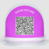 Design Your Own Custom Text and QR Code Schneekugeln (Vorderseite)