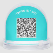 Design Your Own Custom Text and QR Code Schneekugeln (Rückseite)