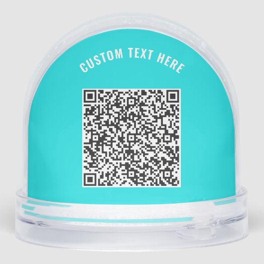 Design Your Own Custom Text and QR Code Schneekugeln (Rückseite)
