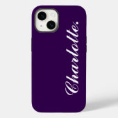 Design Your Own Name on This Dark Purple Case-Mate iPhone Hülle (Rückseite)