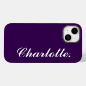 Design Your Own Name on This Dark Purple Case-Mate iPhone Hülle (Rückseite (Horizontal))