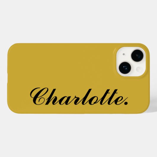 Design Your Own Name on This Metallic Gold Case-Mate iPhone Hülle (Rückseite (Horizontal))