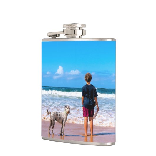 Design Your Own Pet Photo Flask Flachmann (Links)