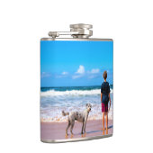 Design Your Own Pet Photo Flask Flachmann (Rechts)