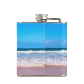 Design Your Own Pet Photo Flask Gift Custom Text Flachmann (Rückseite)