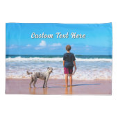 Design Your Own Pet Photo Pillow Cases Custom Text Kissenbezug (Rückseite-Links)