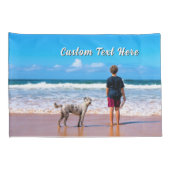 Design Your Own Pet Photo Pillow Cases Custom Text Kissenbezug (Rückseite-Rechts)