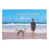 Design Your Own Pet Photo Pillow Cases Custom Text Kissenbezug (Vorderseite-Rechts)