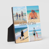 Design Your Own Photo Collage Plaque Custom Text Fotoplatte (Vorderseite)