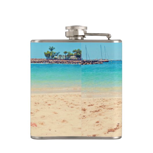 Design Your Own Photo Flask Gift Personalized Flachmann (Rückseite)