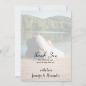 Design your own photo Thank you Wedding card Dankeskarte (Rückseite)