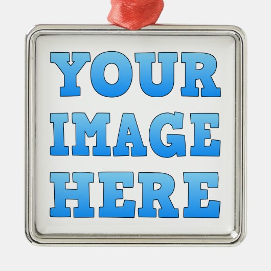 Design Your Own Premium Square Ornament (Vorne)