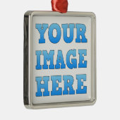 Design Your Own Premium Square Ornament Aus Metall (Rechts)