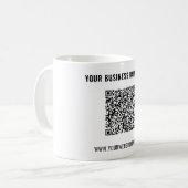 Design Your Own QR Code Coffee Mug Custom Text Kaffeetasse (Vorderseite Links)