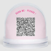 Design Your Own QR Code Scan Info Personalized Schneekugeln (Vorderseite)