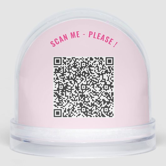 Design Your Own QR Code Scan Info Personalized Schneekugeln (Vorderseite)