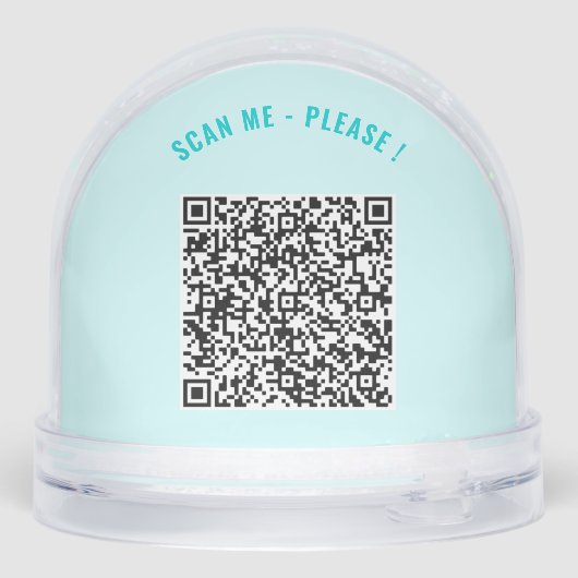 Design Your Own QR Code Scan Info Personalized Schneekugeln (Rückseite)