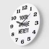Design your own Round (Large) Wall Clock Große Wanduhr (Winkel)
