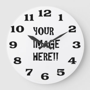 Design your own Round (Large) Wall Clock Große Wanduhr