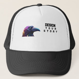 „Design Your Story“ Raven Art Trucker Truckerkappe