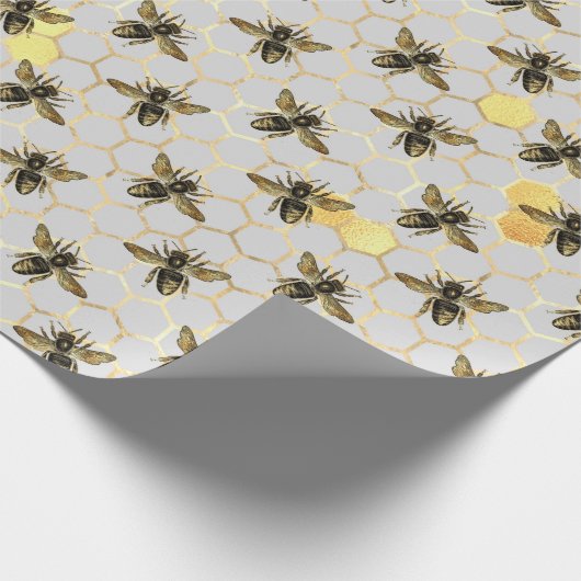 Design-Zen für Sonnenblumen und Bienen Geschenkpapier (Ecke)