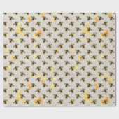 Design-Zen für Sonnenblumen und Bienen Geschenkpapier (Flach)