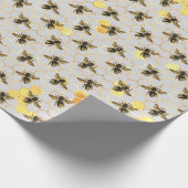 Design-Zen für Sonnenblumen und Bienen Geschenkpapier (Ecke)