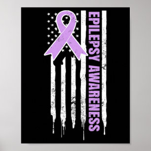 Design zur Aufklärung über Epilepsie Patriotisches Poster